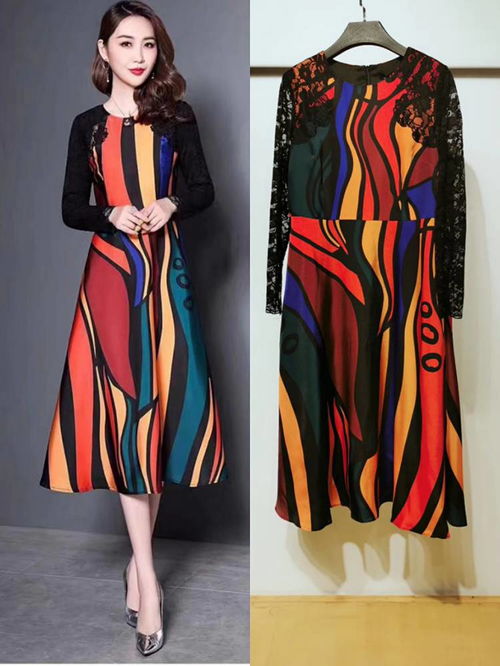 廣東廣州品牌折扣女裝尾貨20春季簡約知性宴會專用蕾絲連衣裙 輕熟女裝貨源分份貨源價格 中國供應商